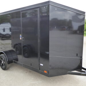 2025 6x12 United UJ (4087) Barn Door- Black-Out Package