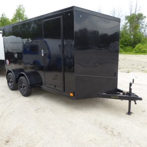 2026 6x14 United UJ Black/ Black-Out Package -Barn Door (5374)